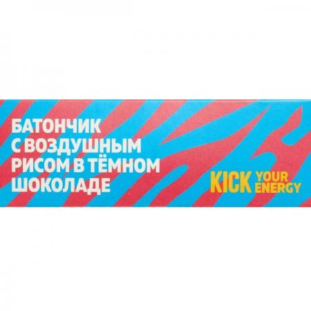 Батончик с воздушным рисом в темном шоколаде «Кик» (Kick) Food Revolution | Фуд Революшн 45г