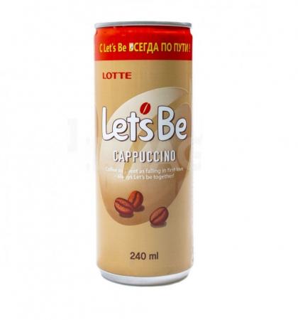 LOTTE Let's Be Cappuccino Напиток кофейный в банках 240мл