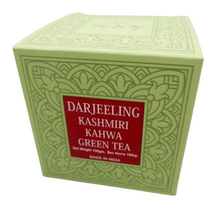 Чай Дарджилинг зеленый МАСАЛА Кашмири Кахва (Darjeeling Kashmiri Kahwa Green Tea) Bharat Bazaar | Бхарат Базар 100г