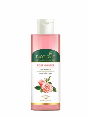 Гель для душа с розовой водой Advanced Organics Rose N'Roses Glow Shower Gel Biotique | Биотик 200мл