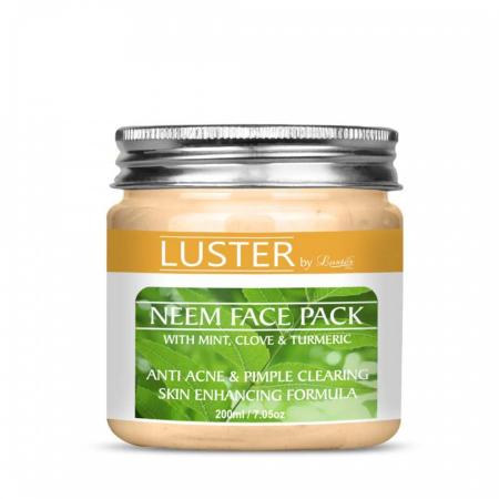 Очищающая маска от прыщей и акне с нимом и куркумой Neem Face Pack For Acne & Pimple Clearing | Luster 200мл