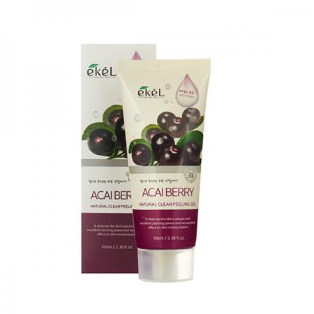 Пилинг-скатка с экстрактом ягод асаи Natural Clean peeling gel Acai Berry Ekel 100мл