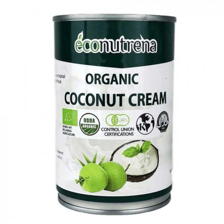 Кокосовые сливки, жирность 22%, ж/б ORGANIC | Econutrena 400мл
