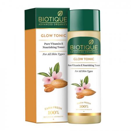 Питательный тонер для лица с витамином Е Advanced Organics Glow Tonic Pure Vitamin E Nourishing Toner Biotique | Биотик 120мл