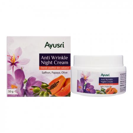 Ночной крем против морщин с шафраном и папайей Anti-Wrinkle Night Cream | Аюсри 50g